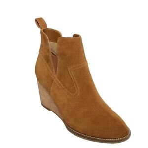 Blondo Women’s Irving camel suede wedge ankle boot, waterproof, Size 8.5M